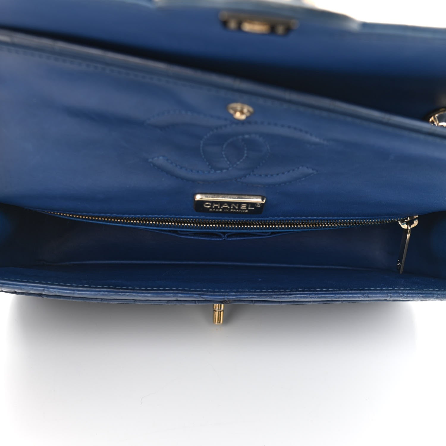 Chanel Alligator Medium Double Flap Blue 5 of 15