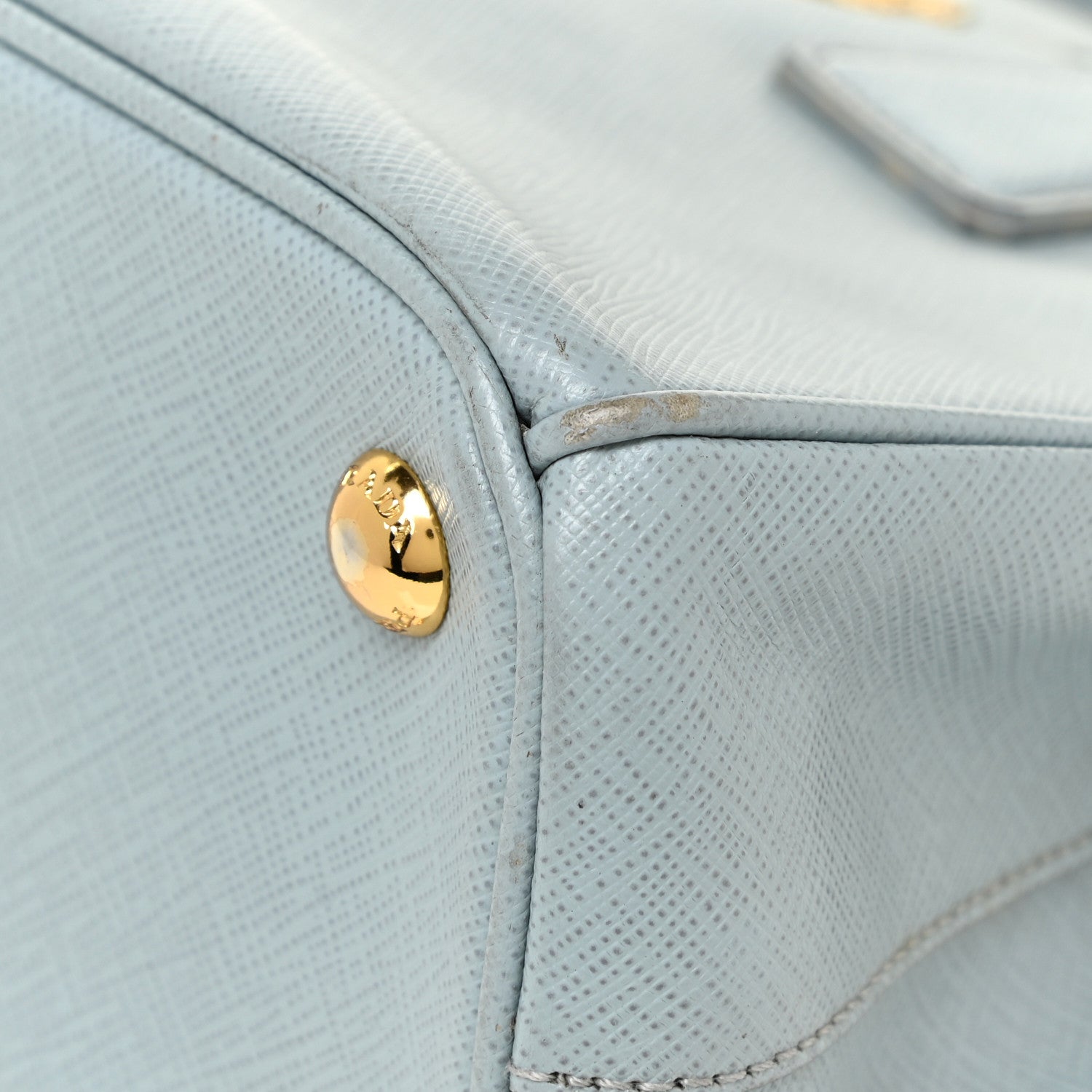 Prada Saffiano Lux Mini Double Zip Tote Lago 7 of 17