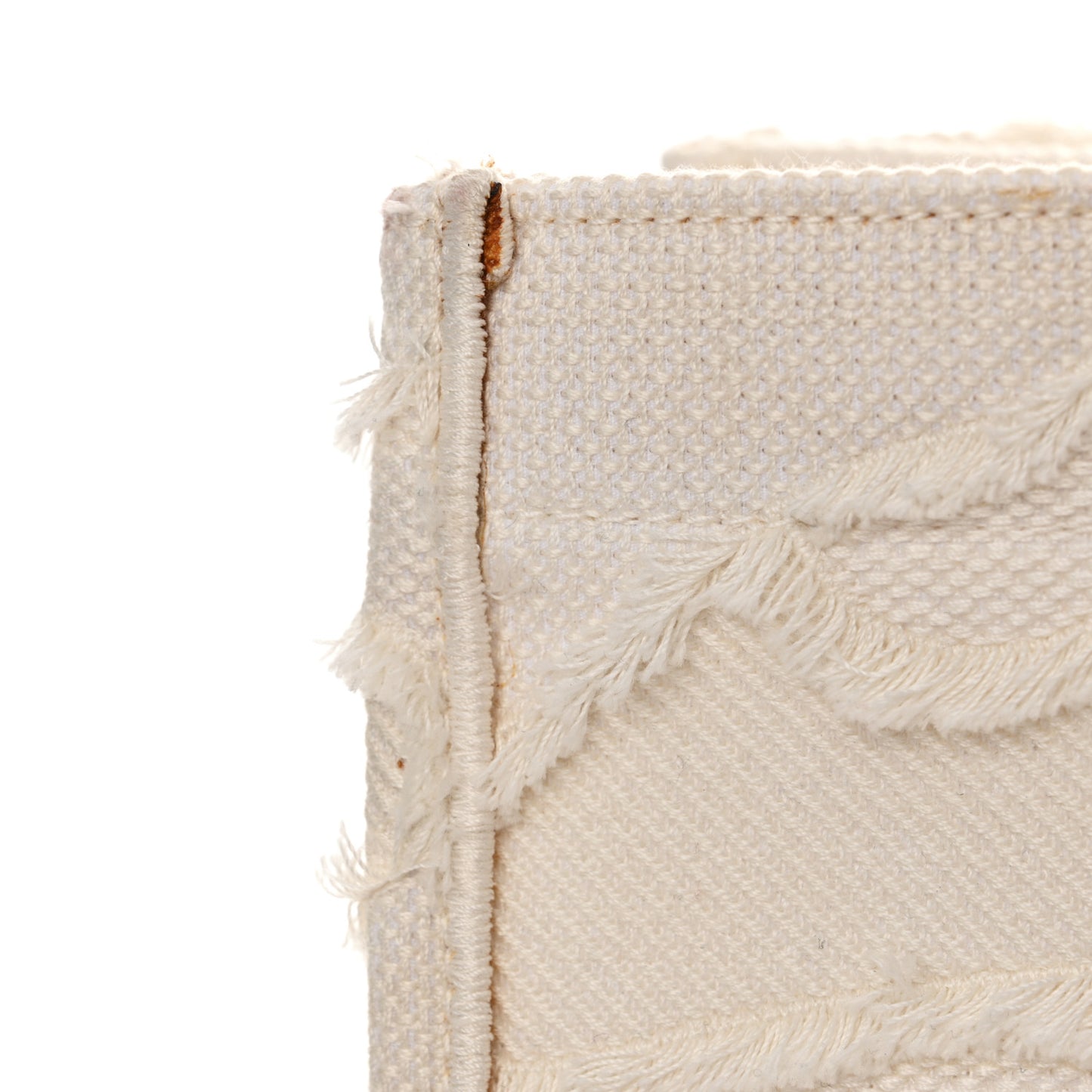 Canvas Embroidered Camouflage Large Book Tote White