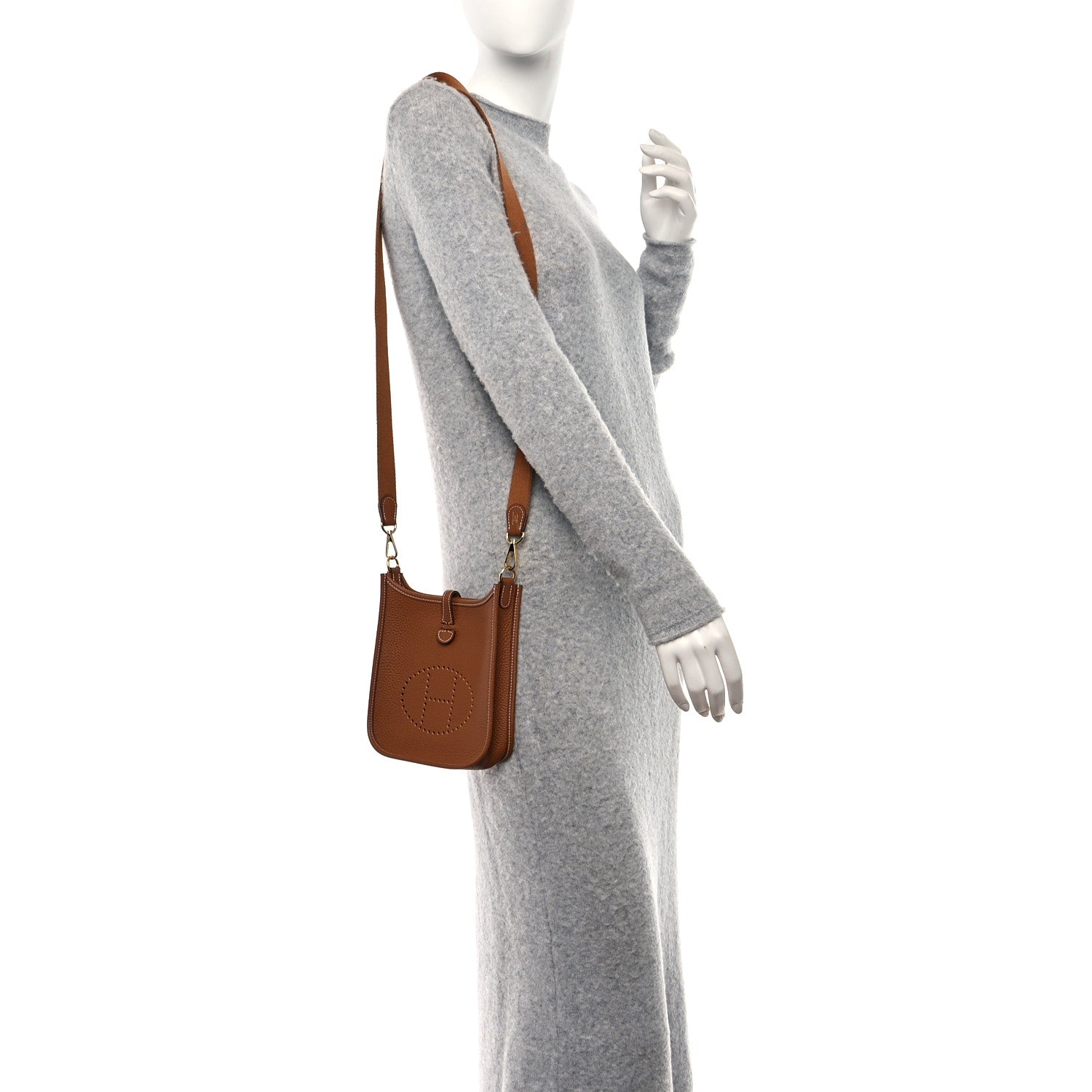 Hermes Taurillon Clemence Evelyne TPM Gold 2 of 10