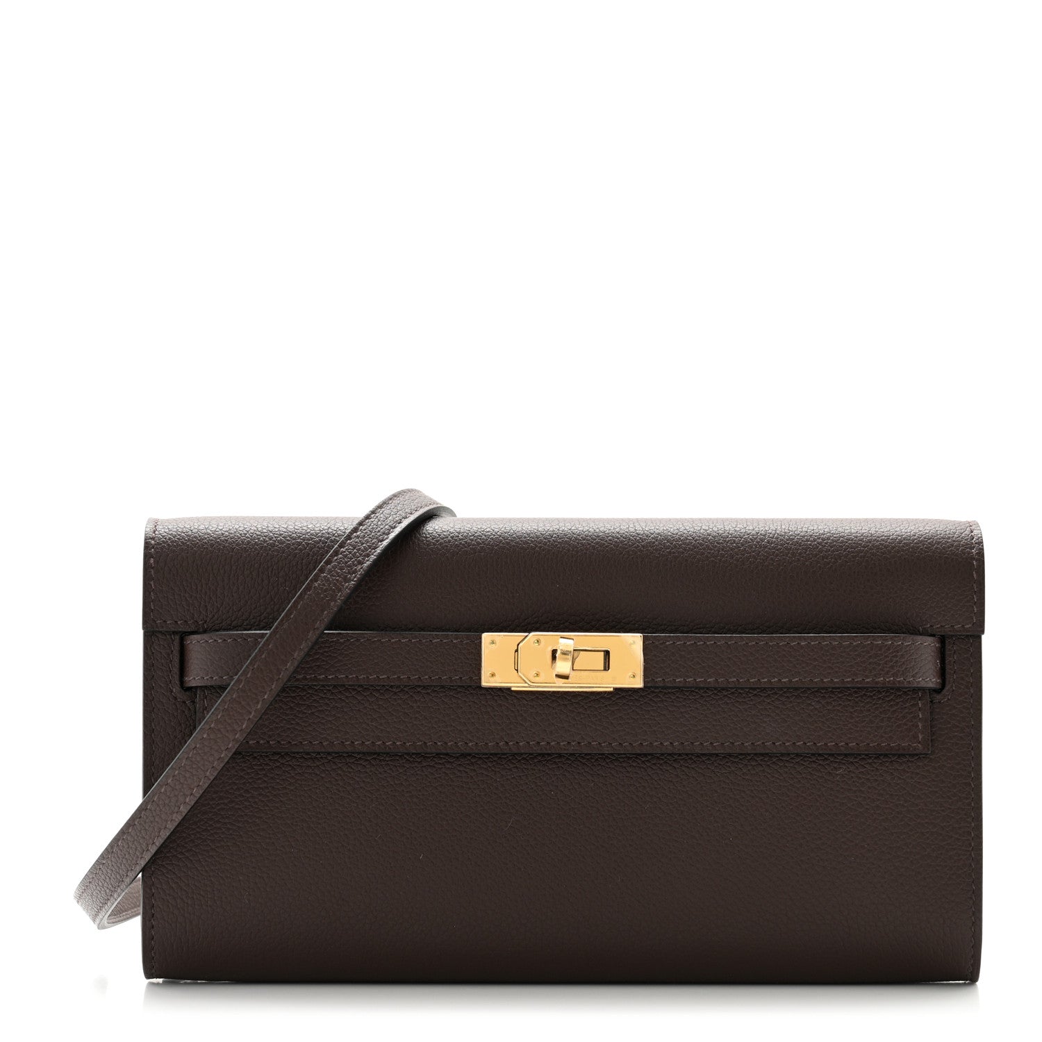 Hermes Evercolor Kelly To Go Wallet Moka 1621539 – FASHIONPHILE display picture 1