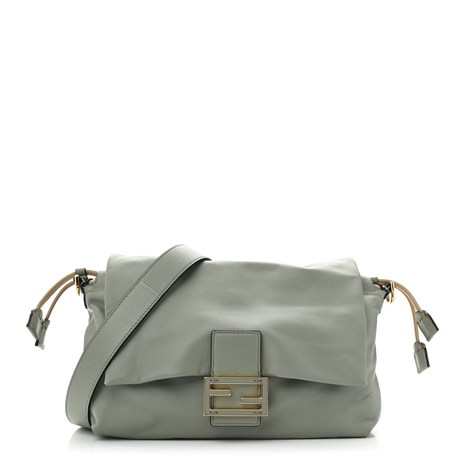 めぃめぃ様グレージュのM Fendi Nappa Medium Mamma Baguette Matcha Green 1721528 – FASHIONPHILE