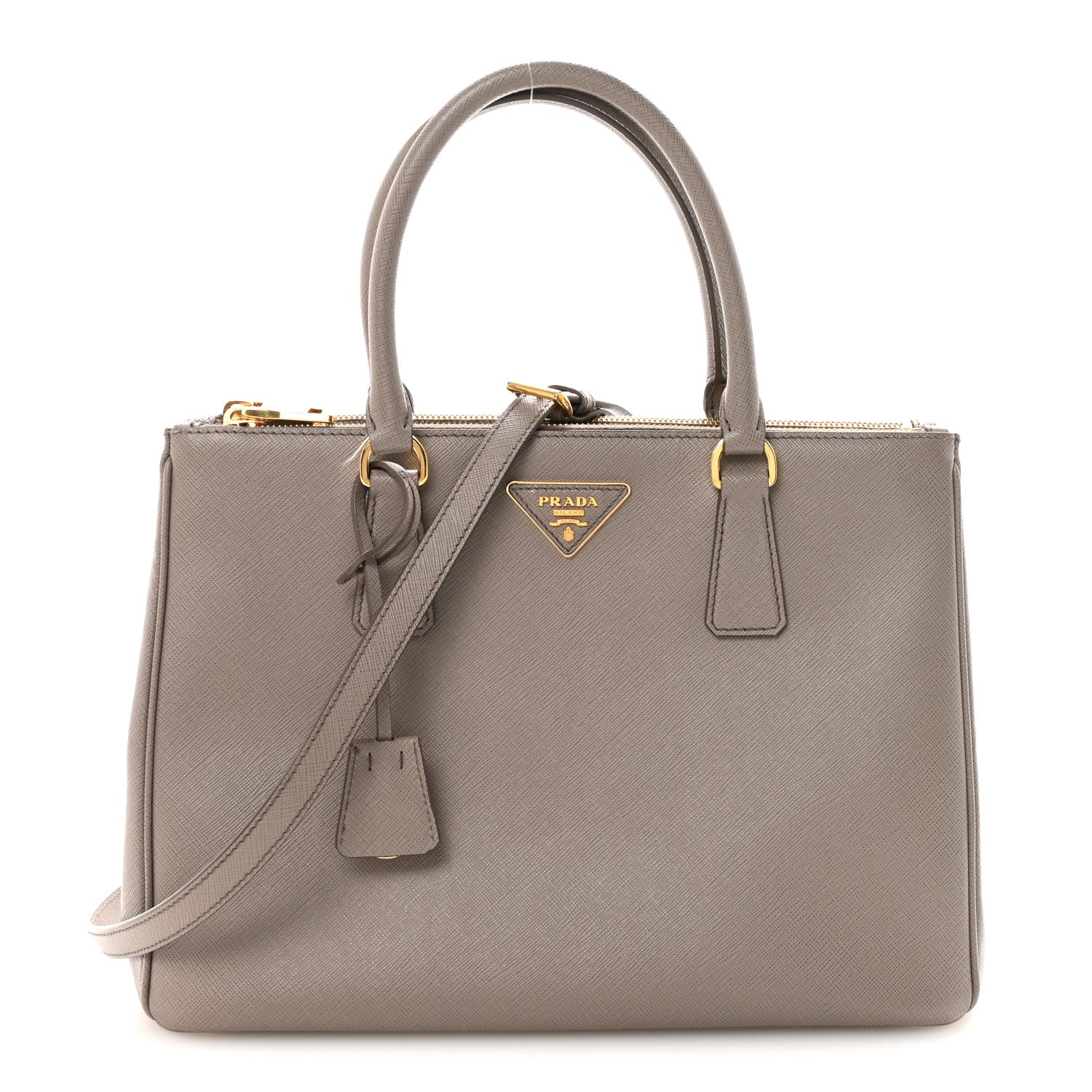 Prada Saffiano Lux Large Galleria Double Zip Tote Argilla 1874602