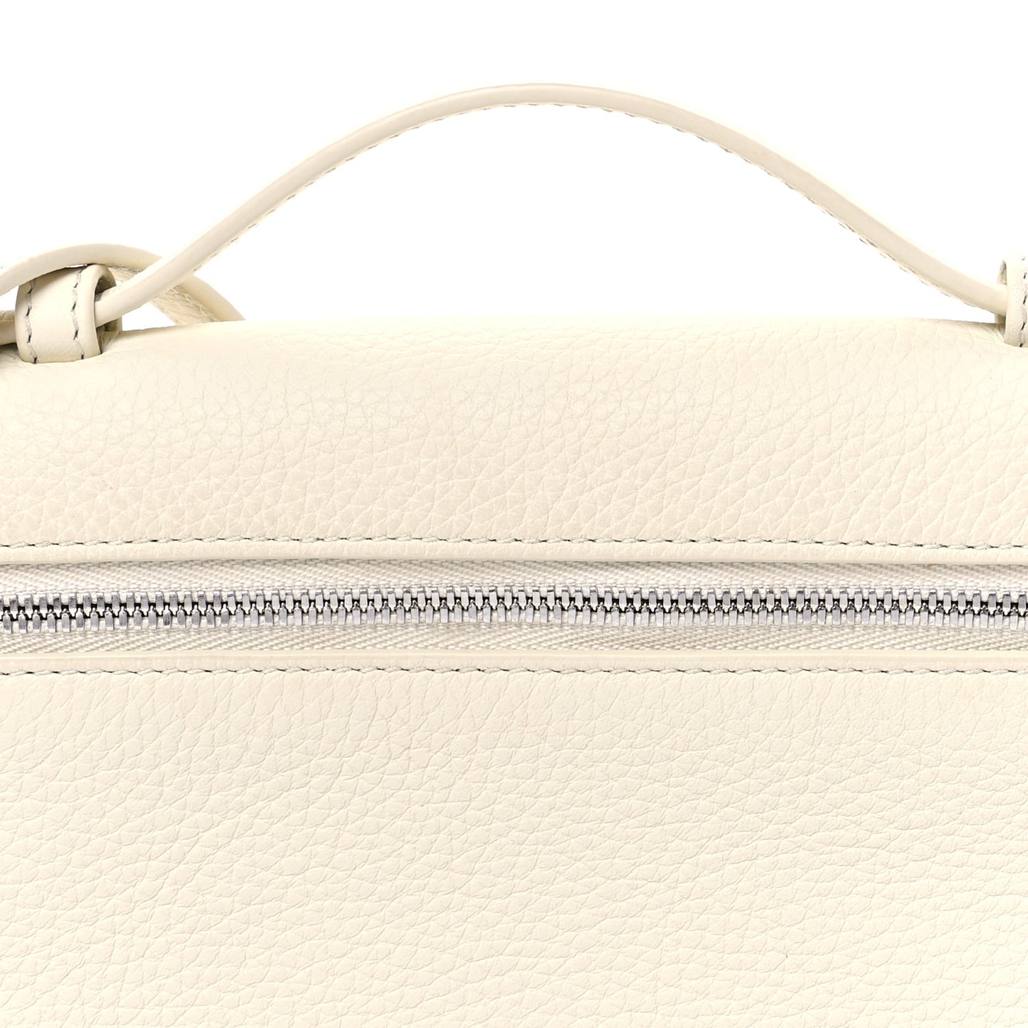 Grained Calfskin L19 Extra Pocket Pouch Whisper White