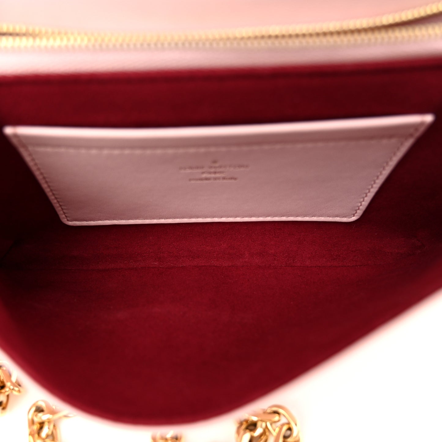 Lambskin Embossed Monogram Pochette Coussin Rose