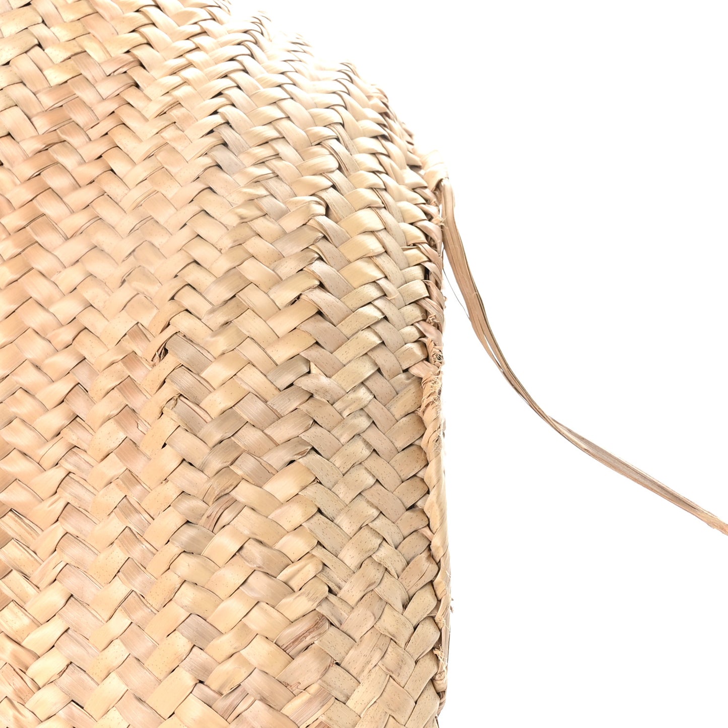 Raffia Small Grain Calfskin Medium Marcie Basket Tan