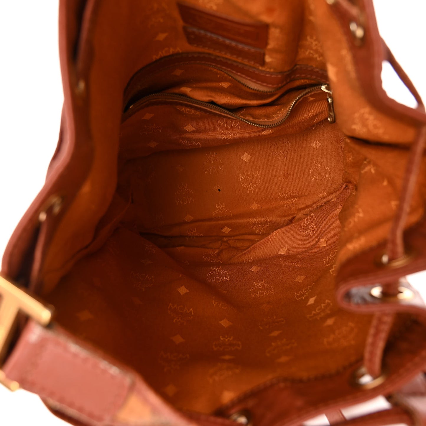 Visetos Drawstring Bucket Bag Brown