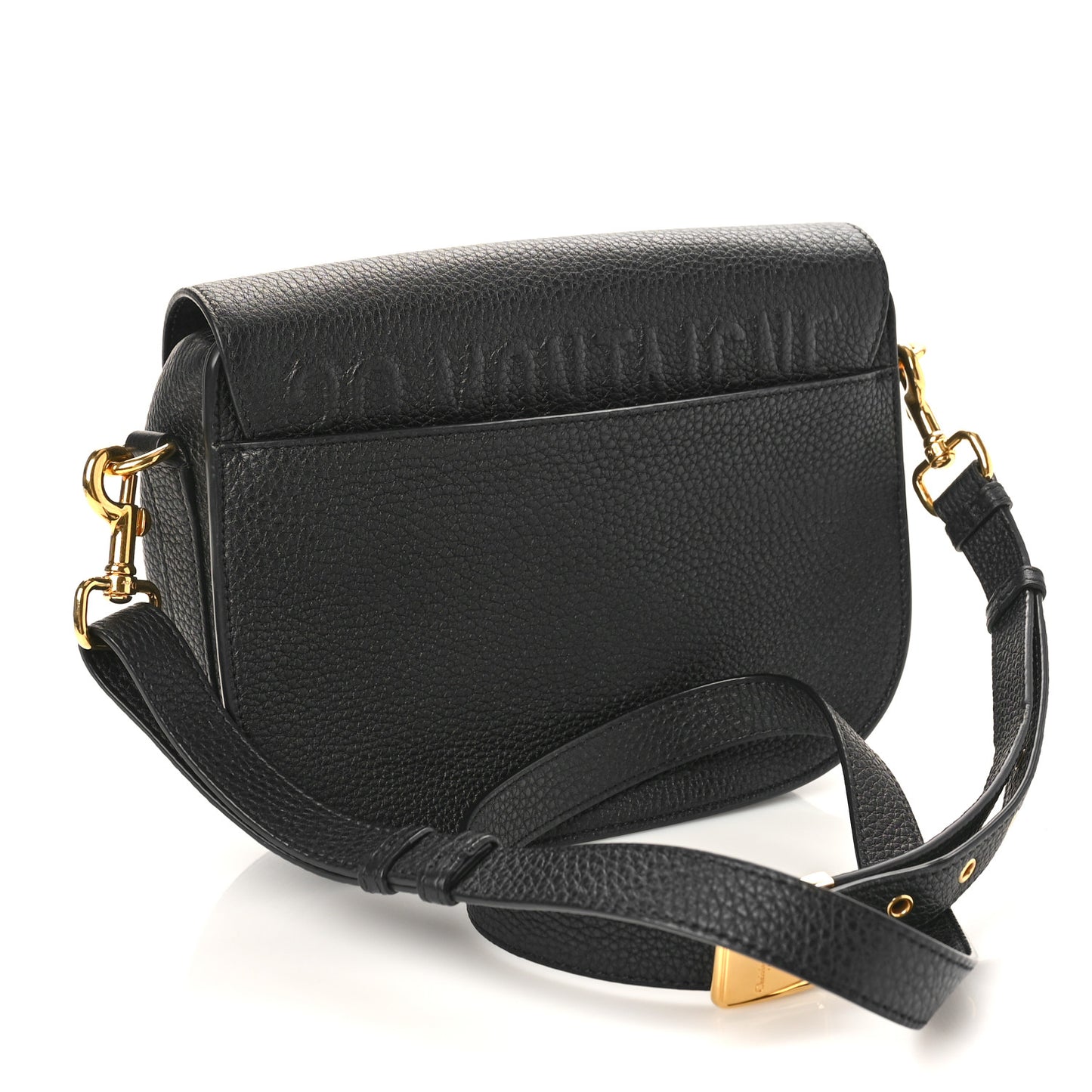 Grained Calfskin Medium Bobby Flap Black