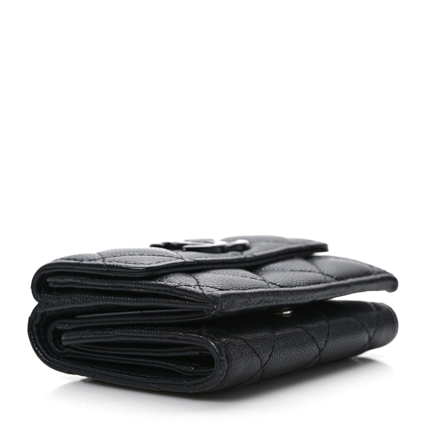 Caviar Quilted My Everything Small Flap Wallet Black