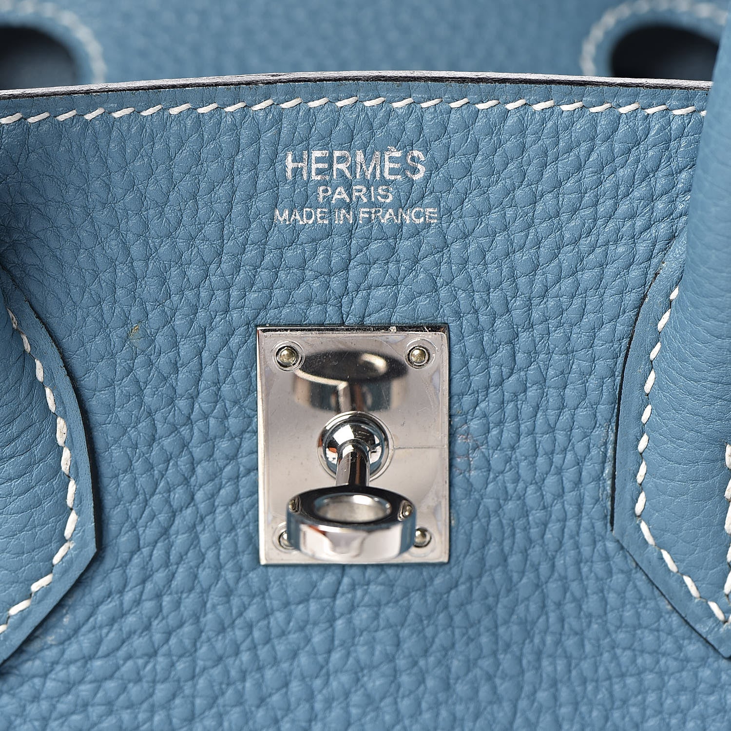 Hermes Togo Birkin 25 Blue Jean 8 of 36