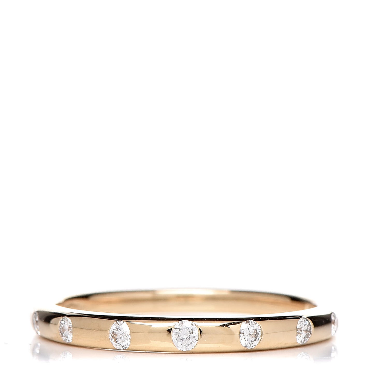 18K Yellow Gold Diamond Fedi Wedding Band Ring 48 4.5