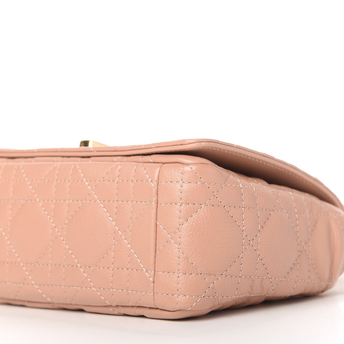 Calfskin Cannage Small Caro Bag Rose De Vents