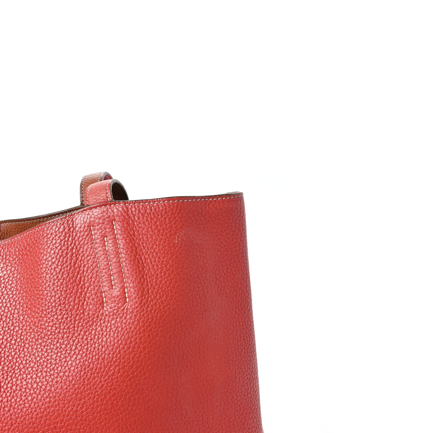 Taurillon Clemence Double Sens 36 Reversible Tote Gold Rose Jaipur