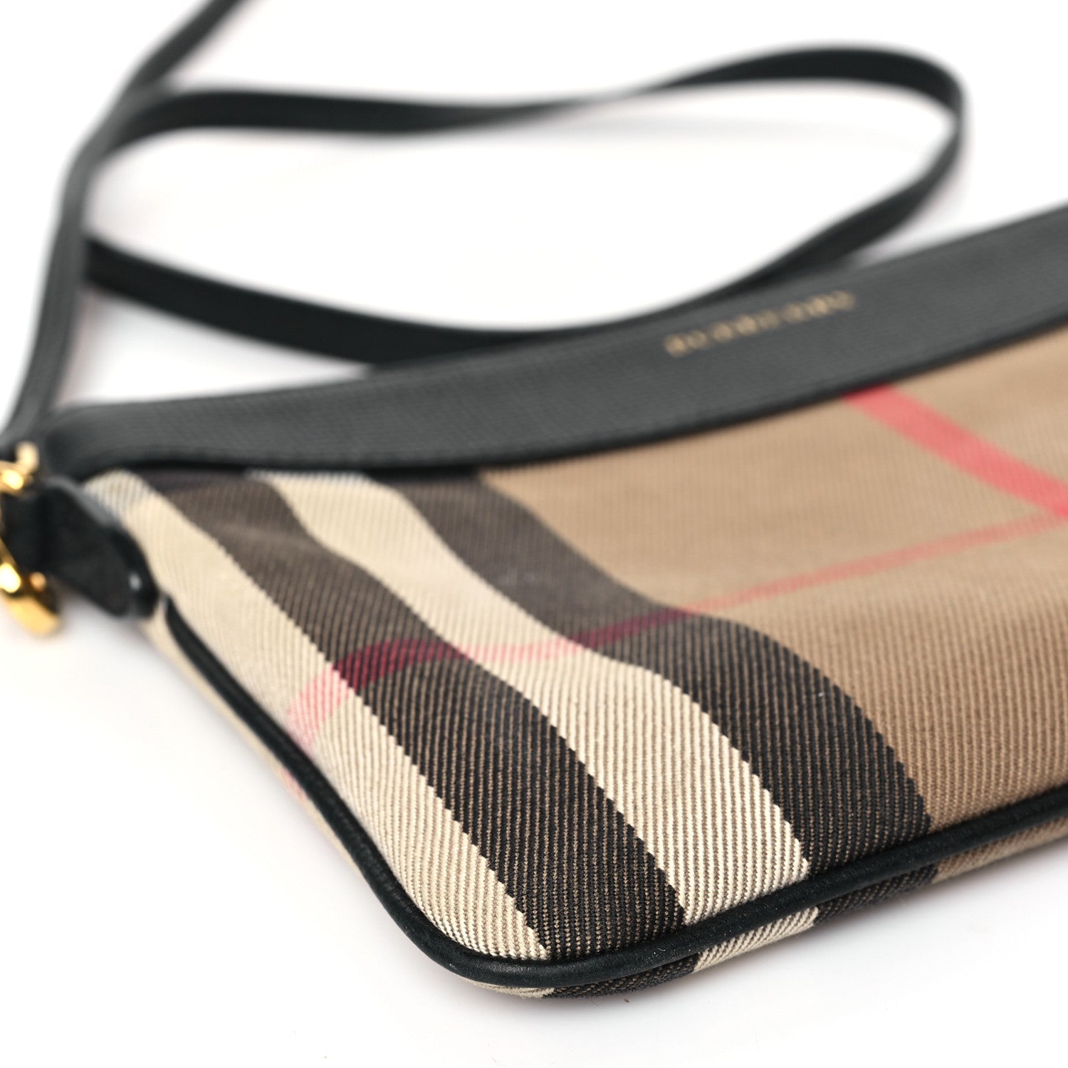 Burberry House Check Derby Peyton Crossbody Clutch Bag Black 8 of 9