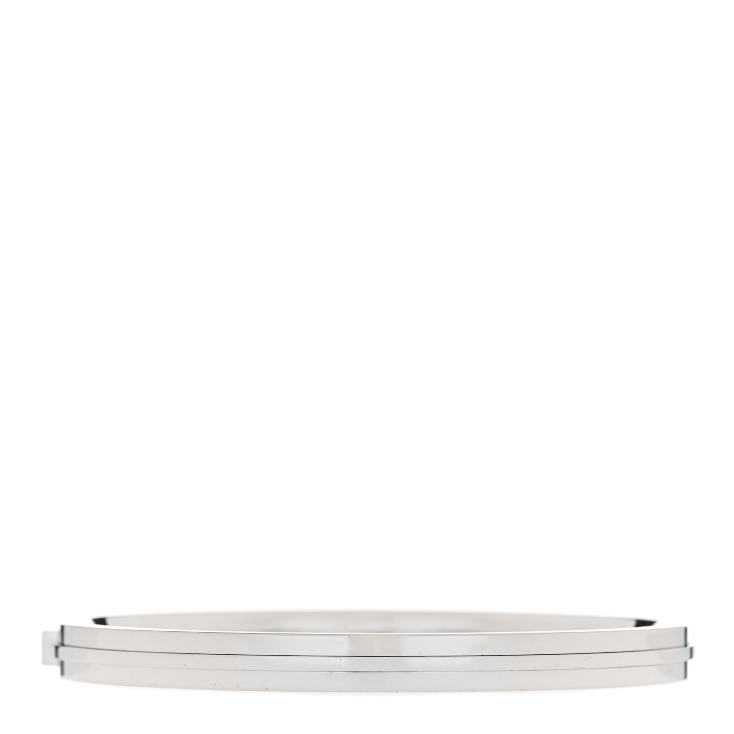 18K White Gold Diamond T Hinged Bangle Bracelet