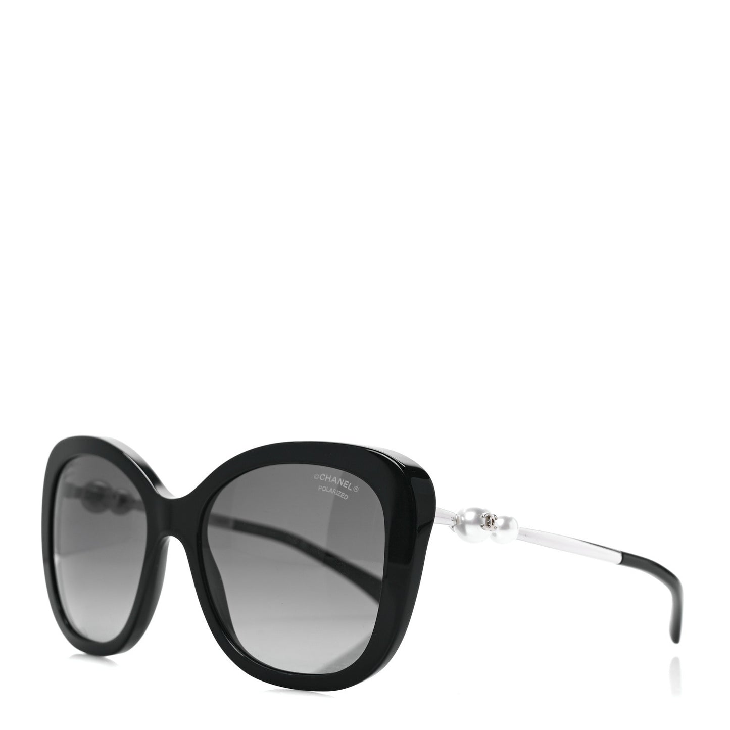 Acetate Polarized Butterfly Winter Pearl Sunglasses 5339-H Black