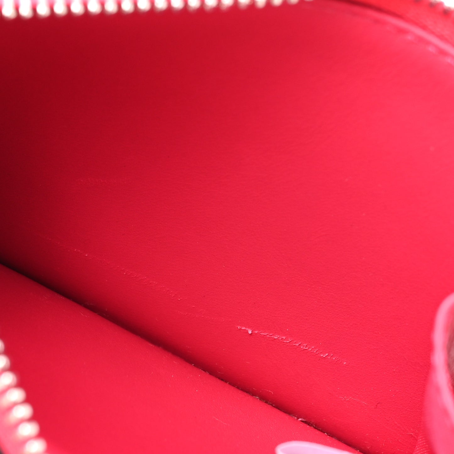 Patent Monogram Key Pouch Red