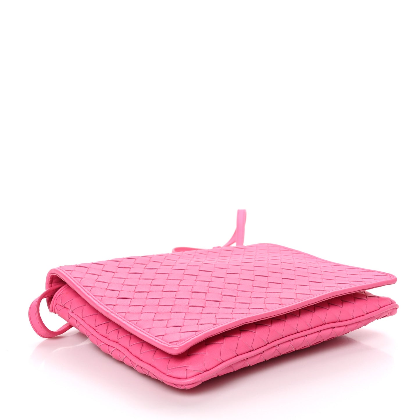 Nappa Intrecciato Flap Crossbody Rosa Shock