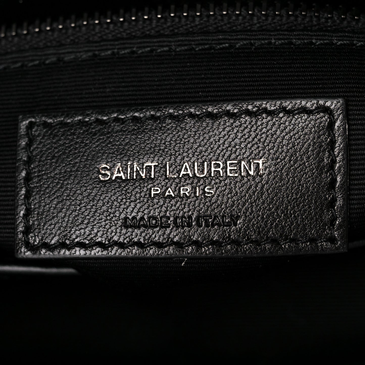 Calfskin Y Quilted Monogram Monochrome Toy Loulou Crossbody Bag Black