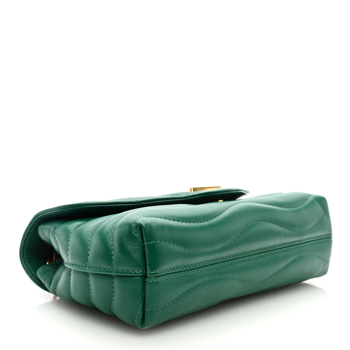Calfskin New Wave Chain Bag MM NM Emerald