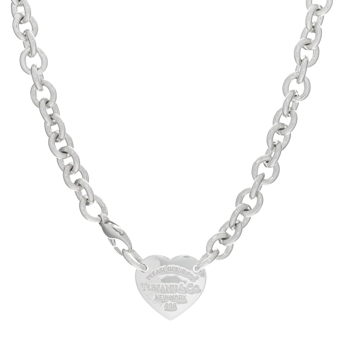 Sterling Silver Return to Tiffany Heart Tag Choker Necklace