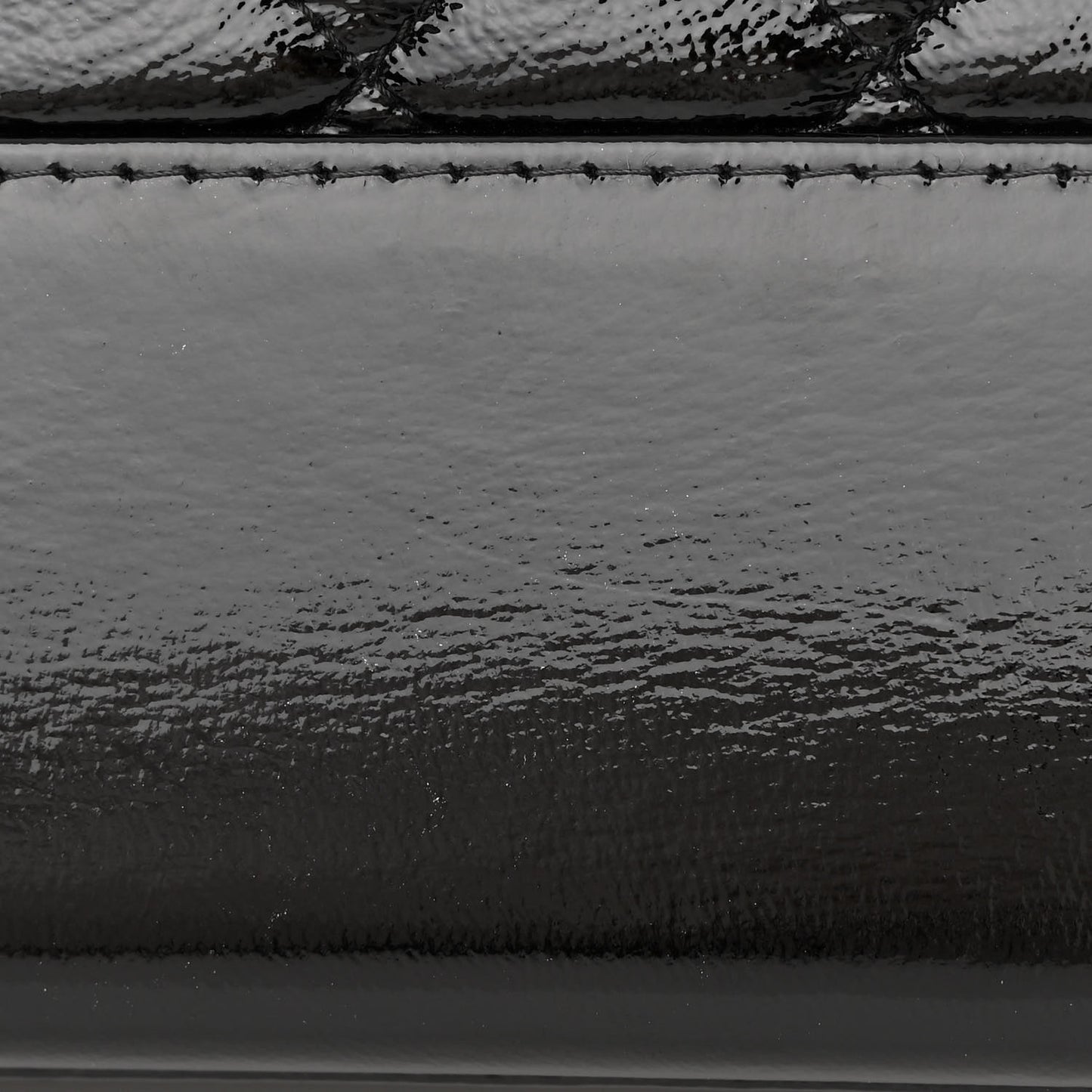 Patent Goatskin Quilted Medium Gabrielle Hobo Black