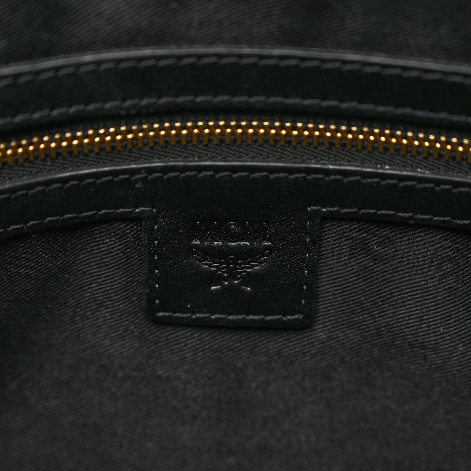 MCM Gradation Visetos Zip Pouch Black Gold 6 of 6
