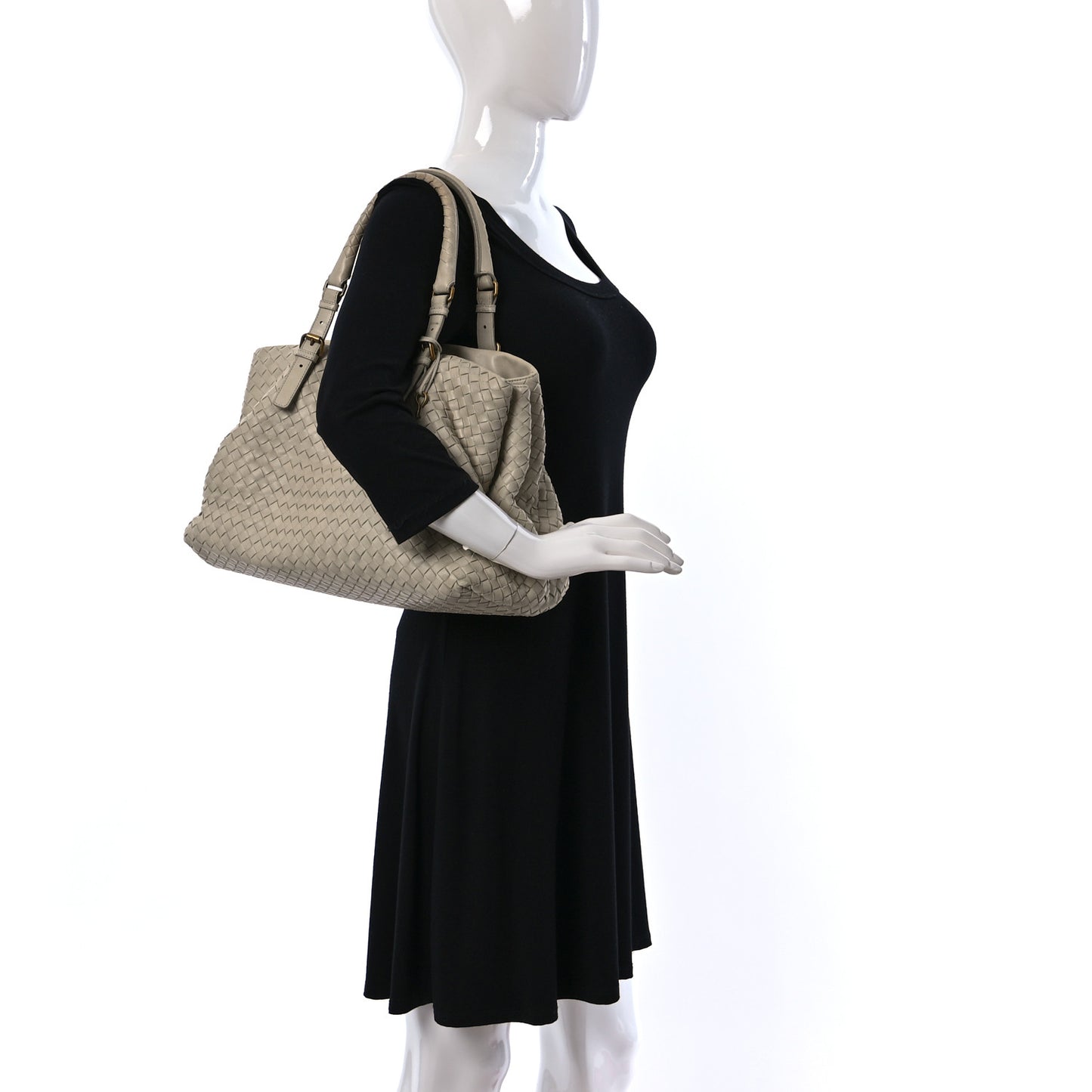 Nappa Intrecciato Medium Roma Tote Marmo