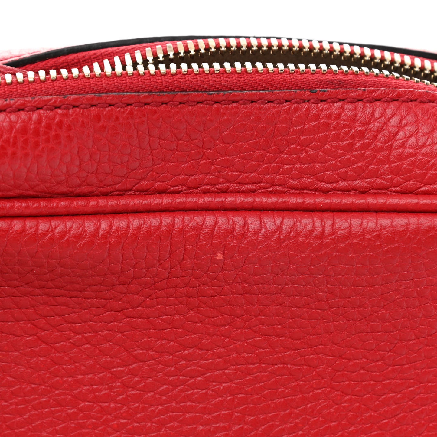 Pebbled Calfskin Small Soho Disco Bag Tabasco Red