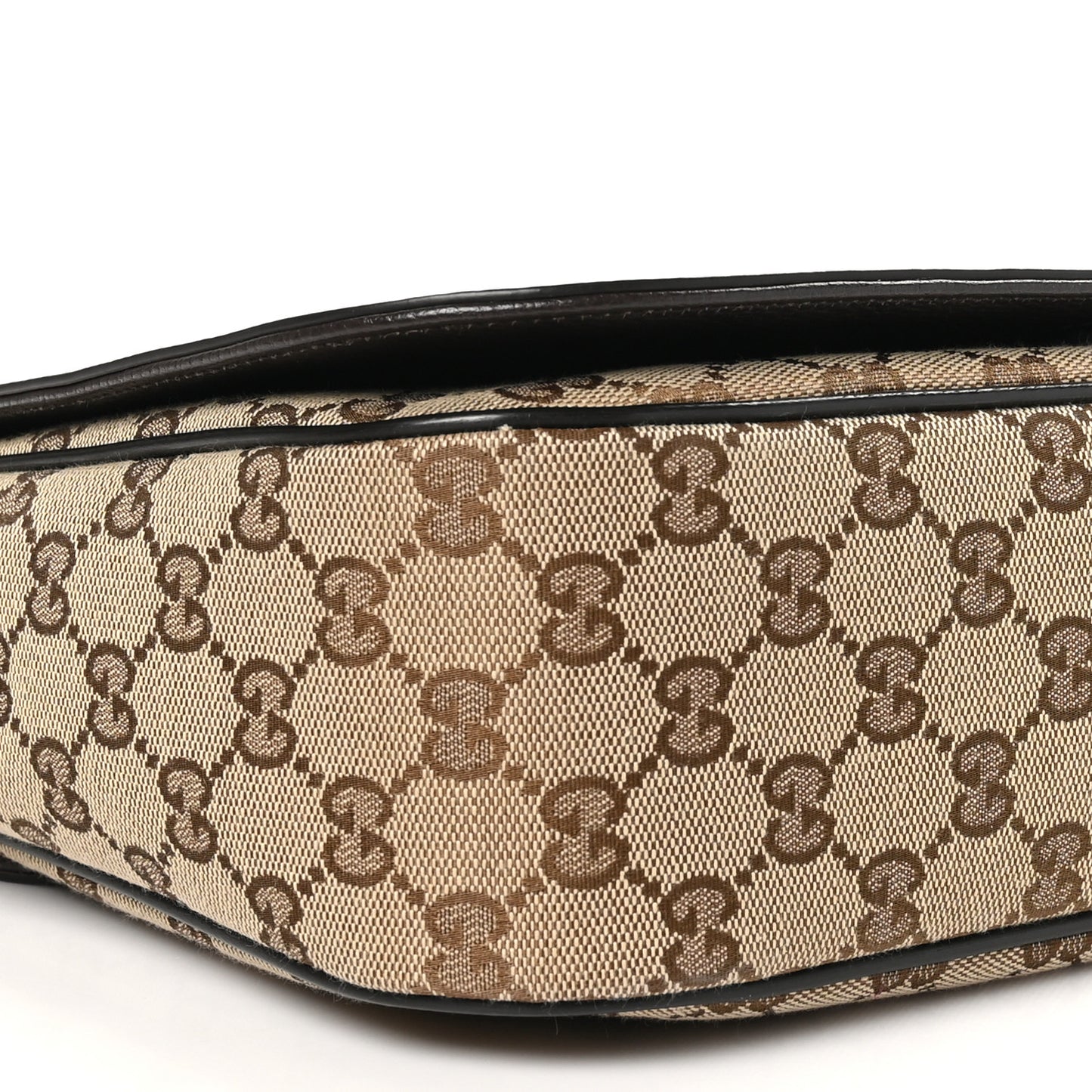 Monogram Flap Messenger Bag Beige Dark Brown