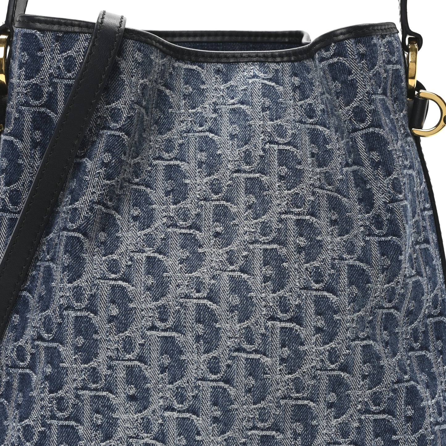 Denim Jacquard Oblique C'est Dior Bucket Bag Blue