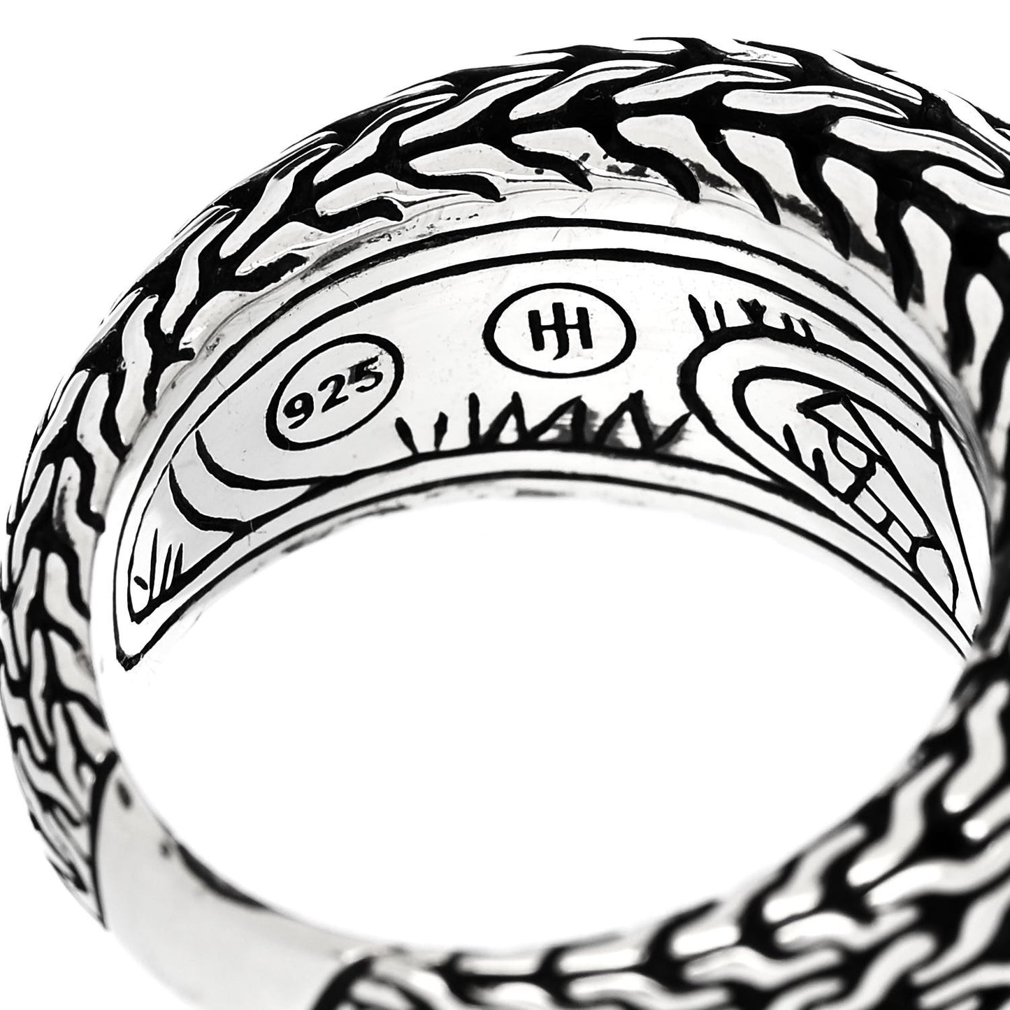 Sterling Silver Classic Chain 11mm Dome Ring 52 6
