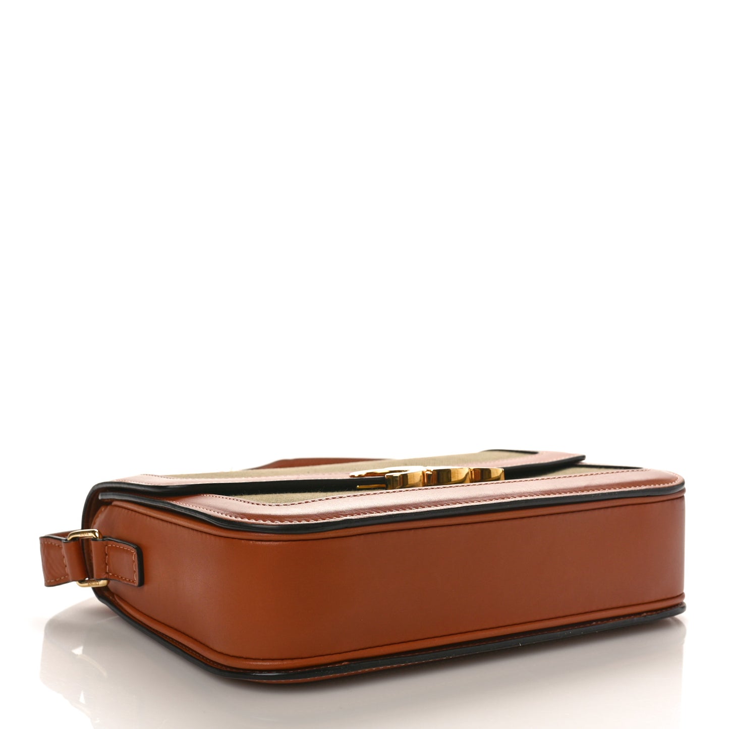 Textile Natural Calfskin Classique Triomphe Khaki Tan