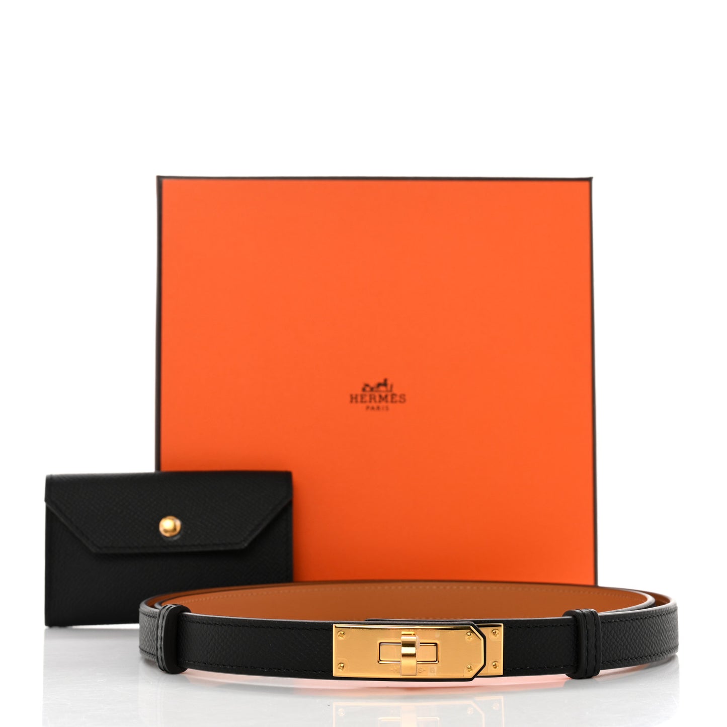 Epsom Kelly Pocket Belt Black