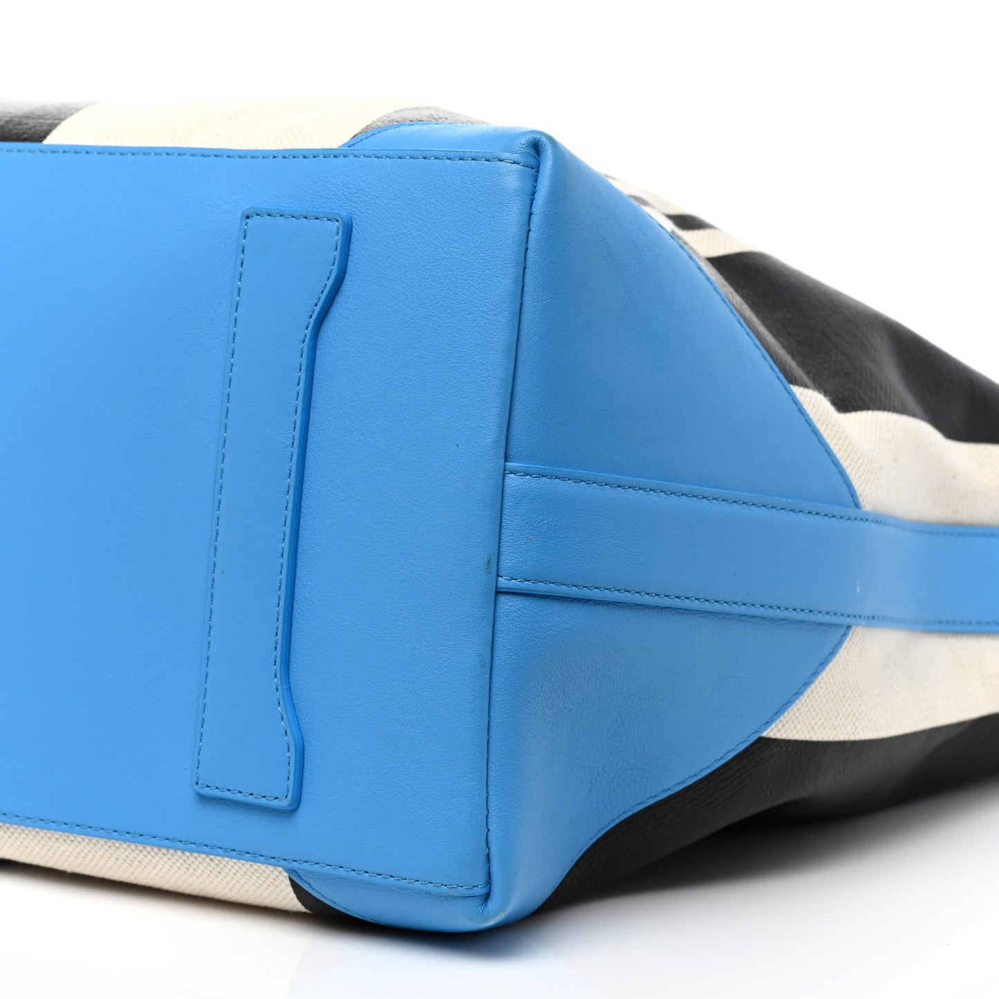 Canvas Stripe Ilse Large Shopper Tote Blue Cobalt