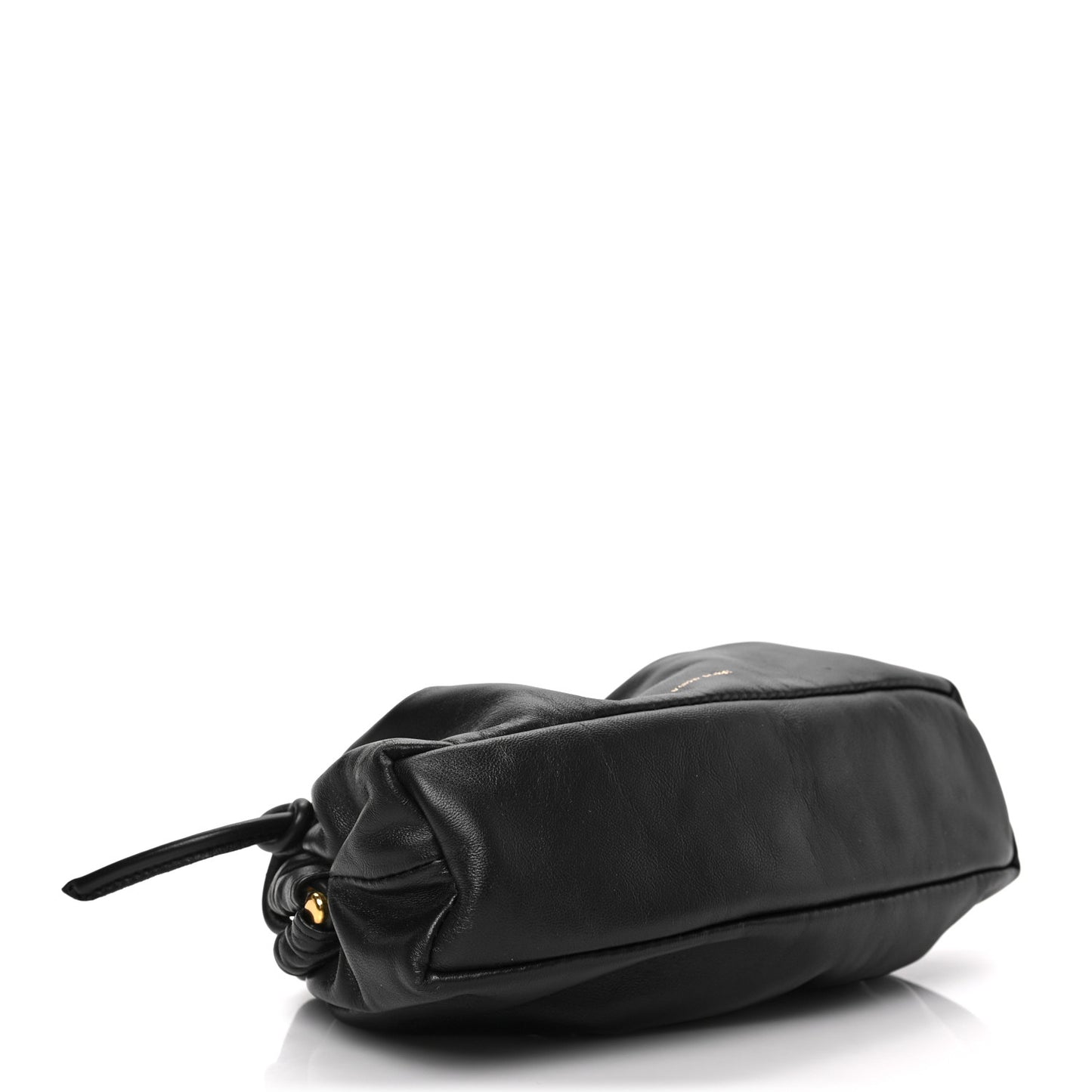 Lambskin Mini Cloud Clutch Black Flamma