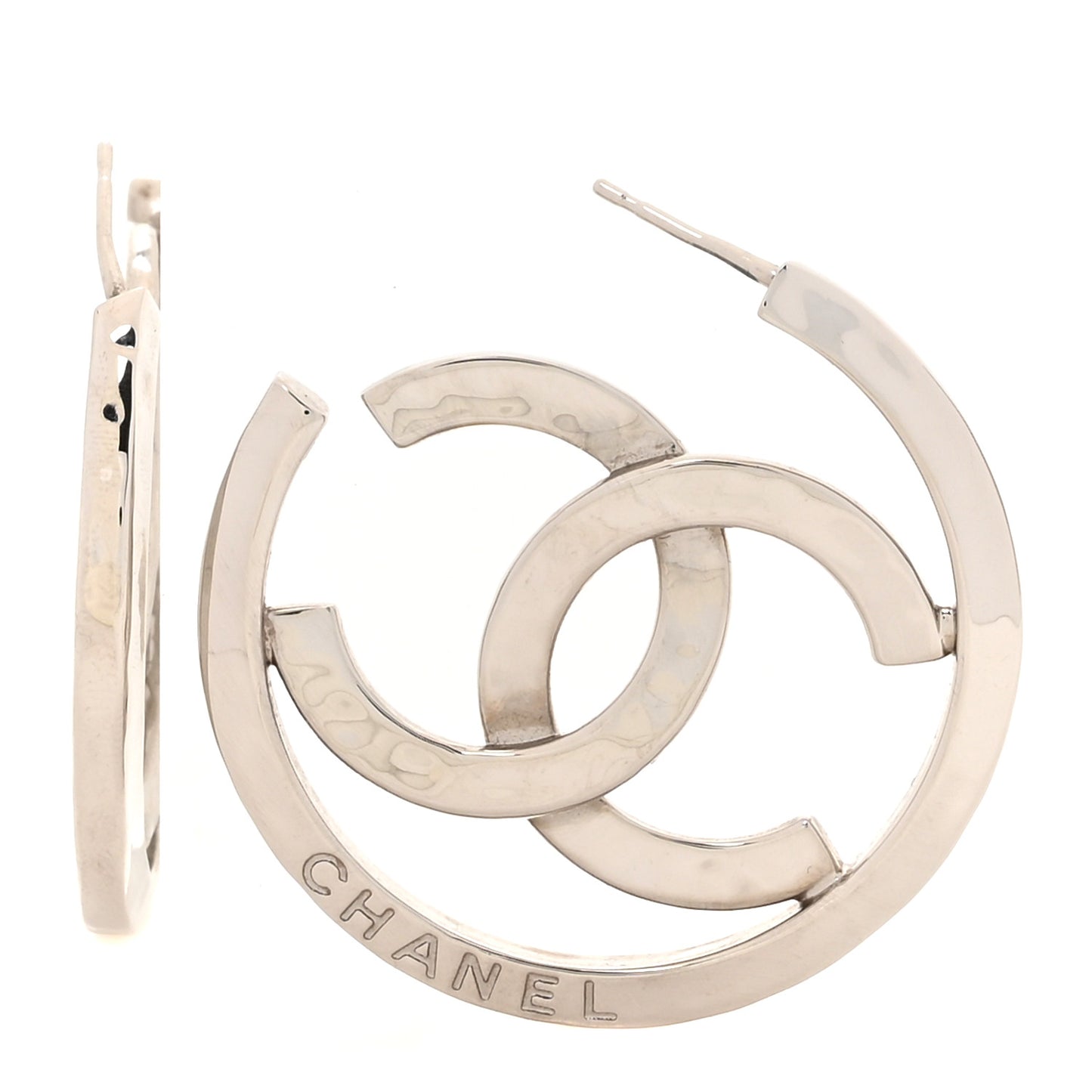 CC Hoop Earrings Silver