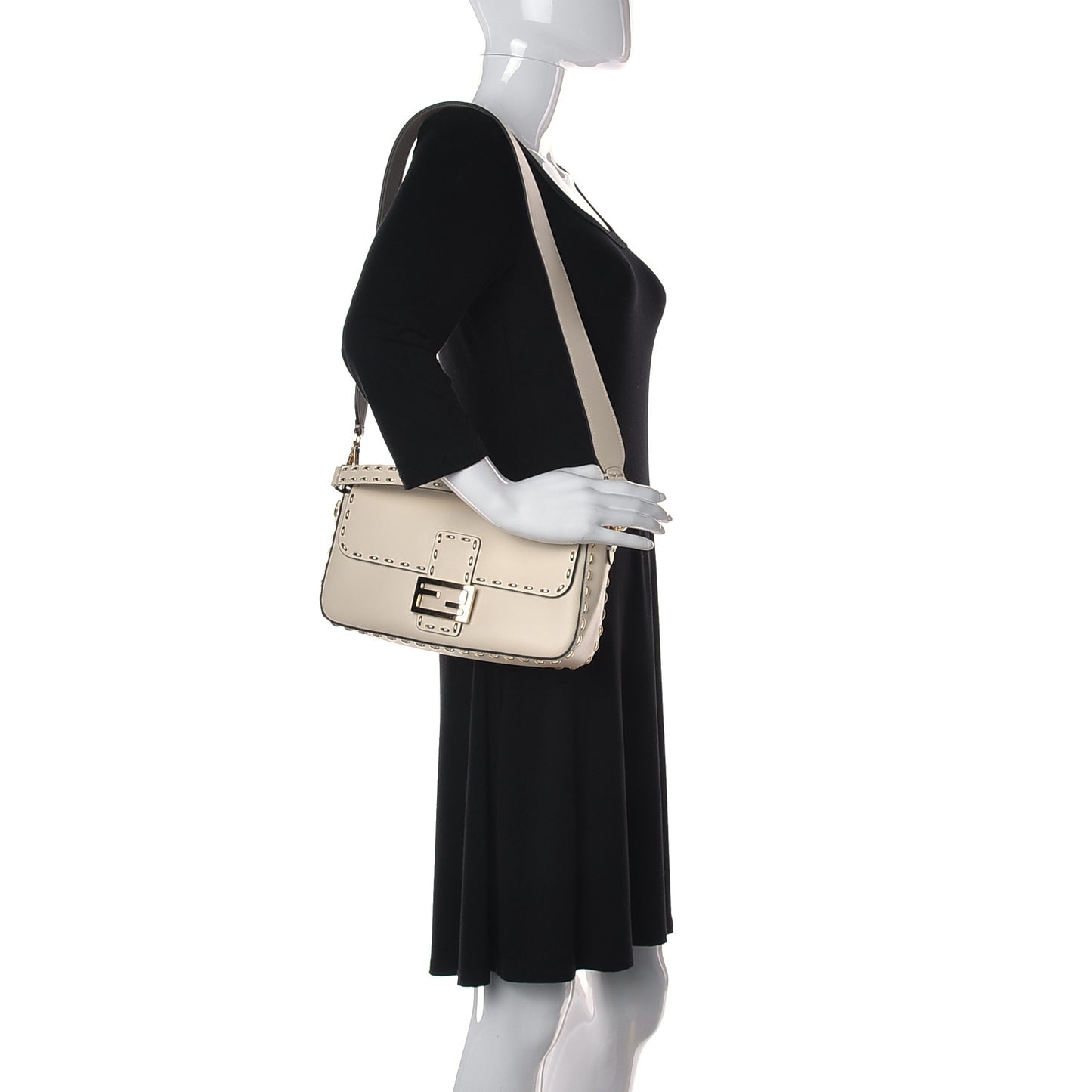 Vitello King Metal Stitch Baguette Pergamena