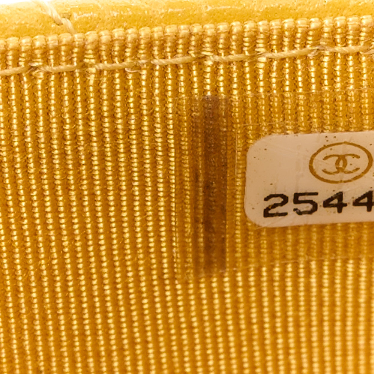 Chanel Caviar Quilted Wallet on Chain WOC Yellow 8 of 12
