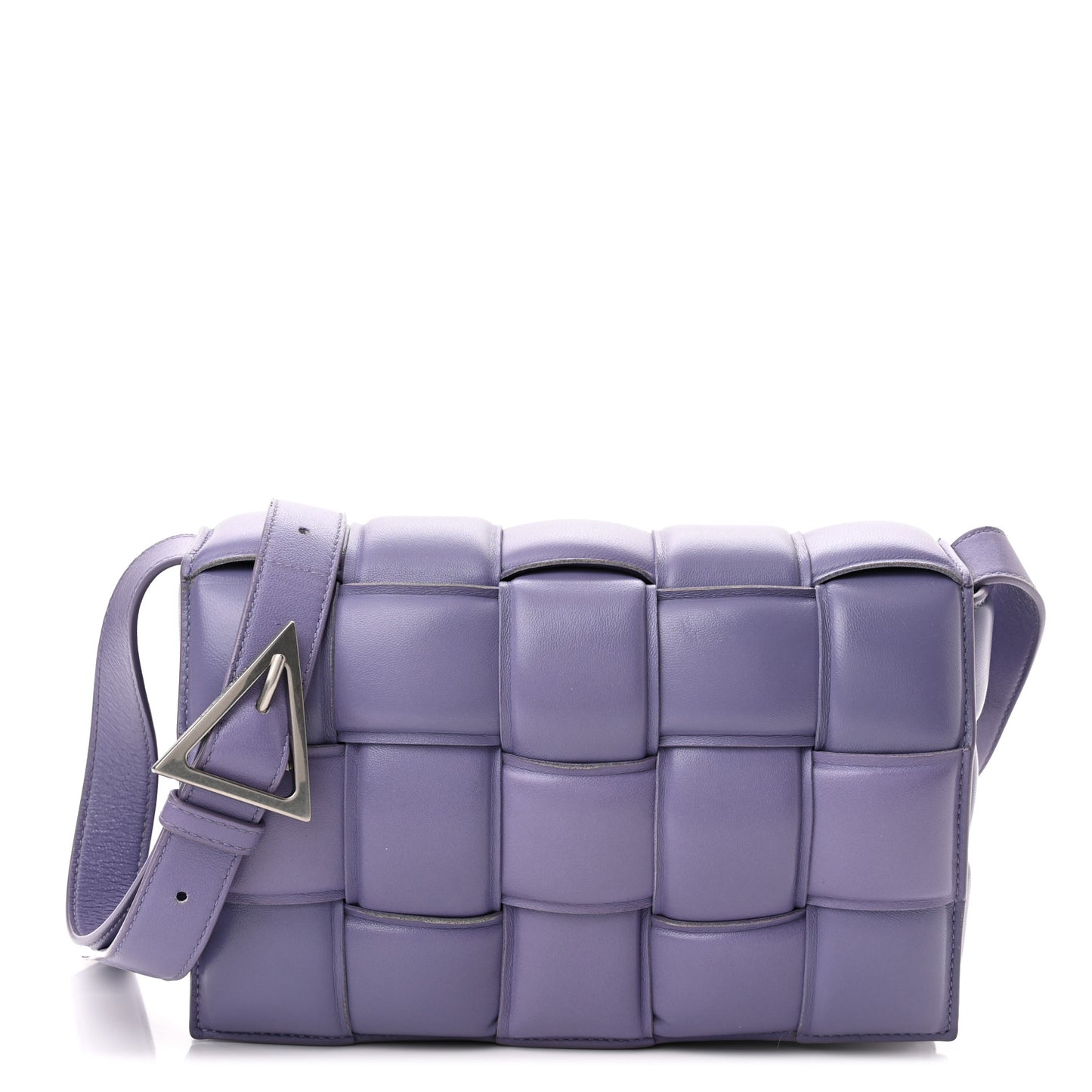 Nappa Maxi Intreccio Padded Cassette Crossbody Bag Lavender