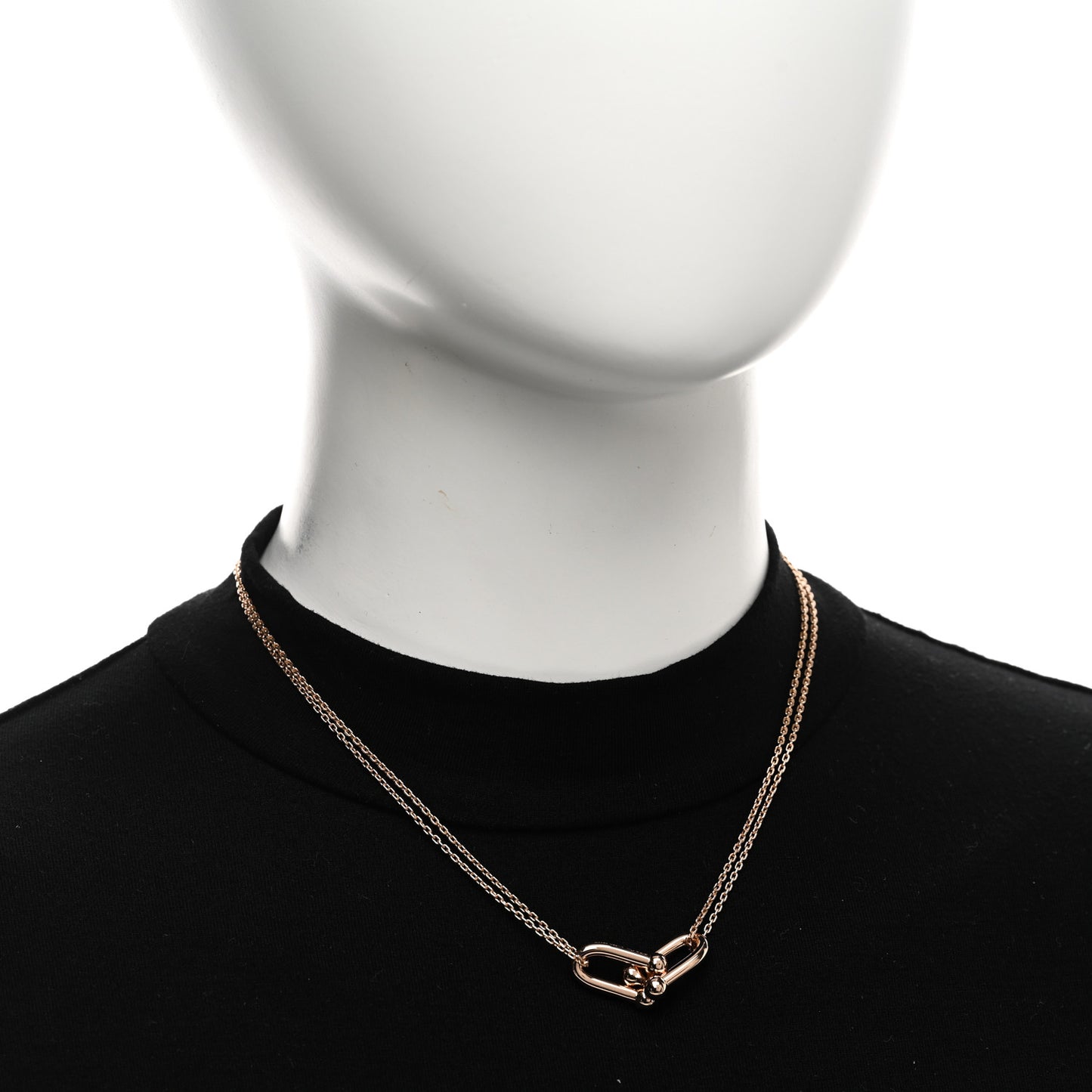 18K Rose Gold HardWear Double Link Pendant Necklace