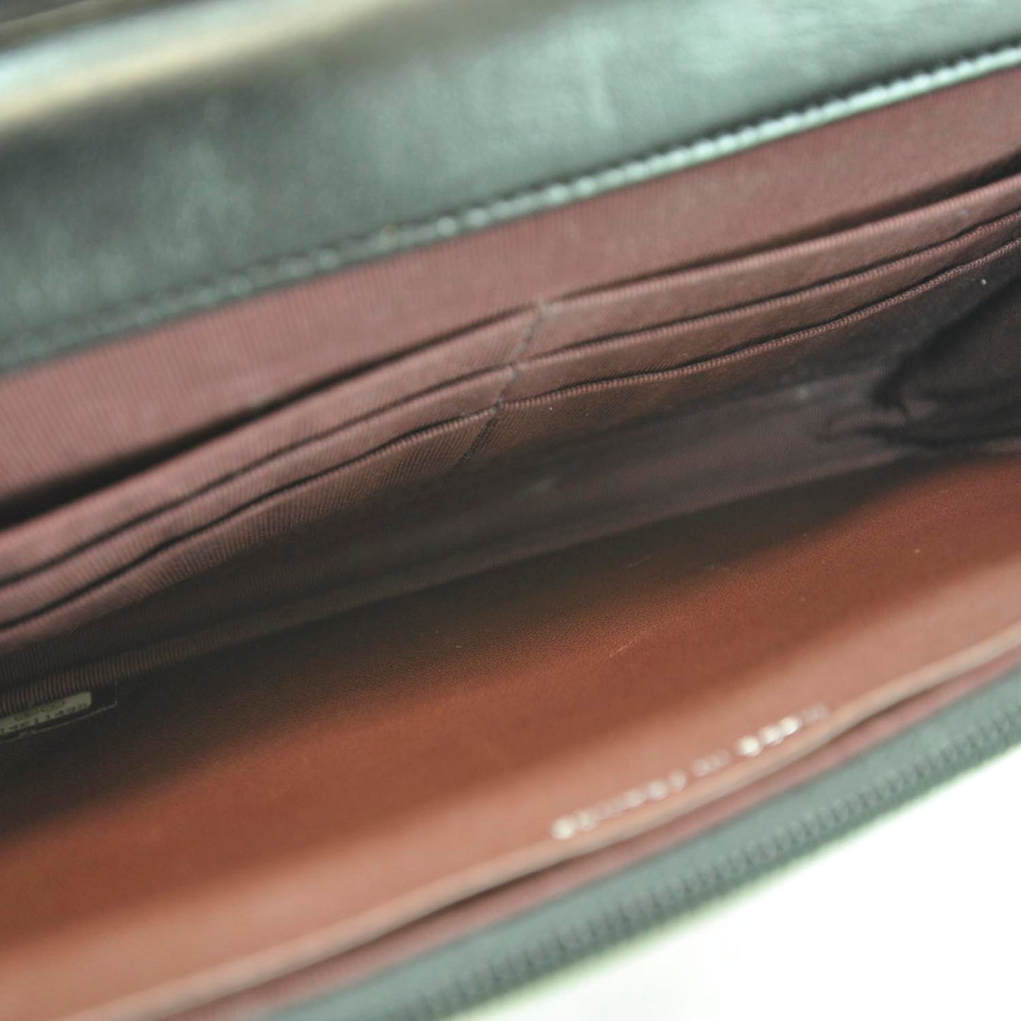 Lambskin Quilted Wallet On Chain WOC Black