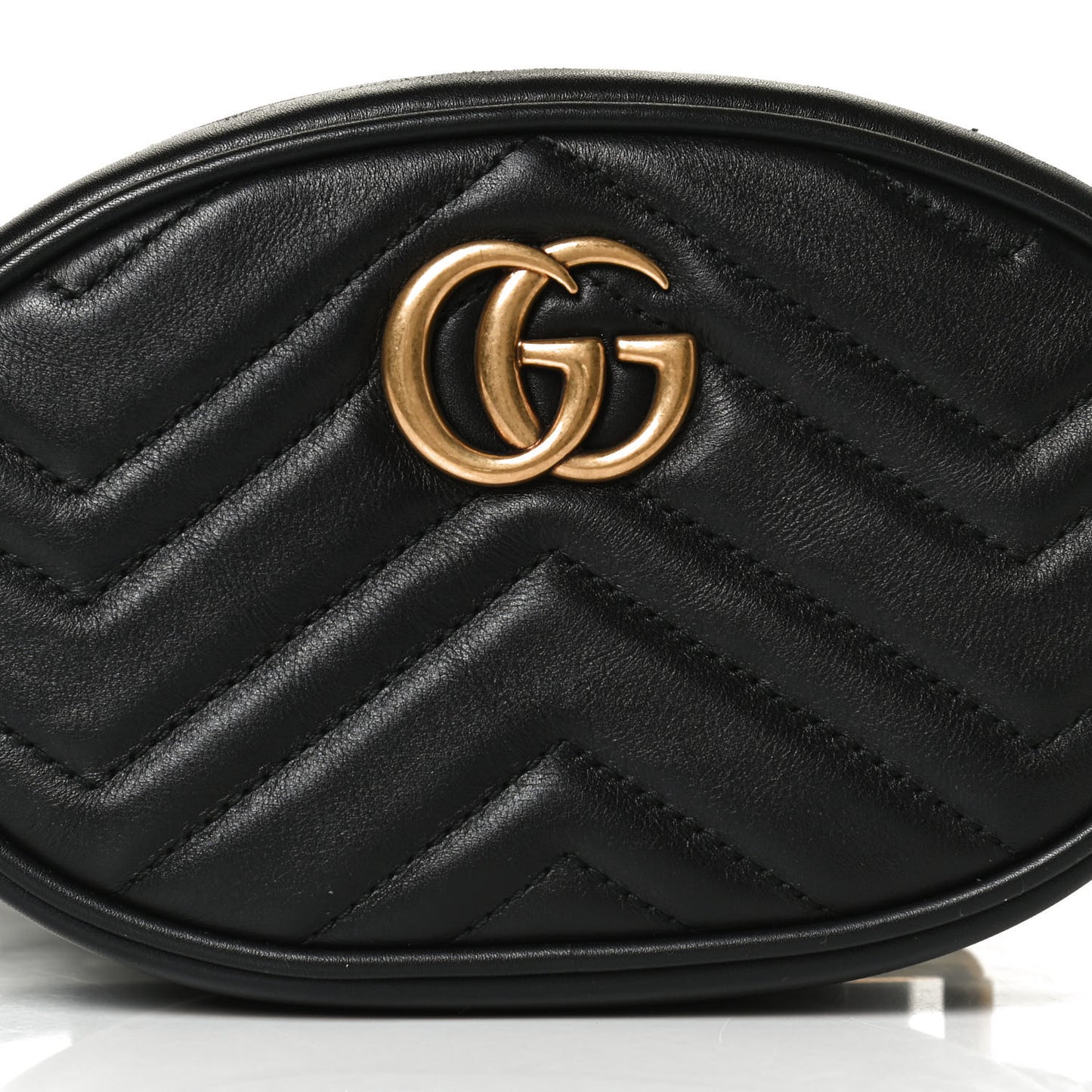 Calfskin Matelasse GG Marmont Belt Bag 95 38 Black