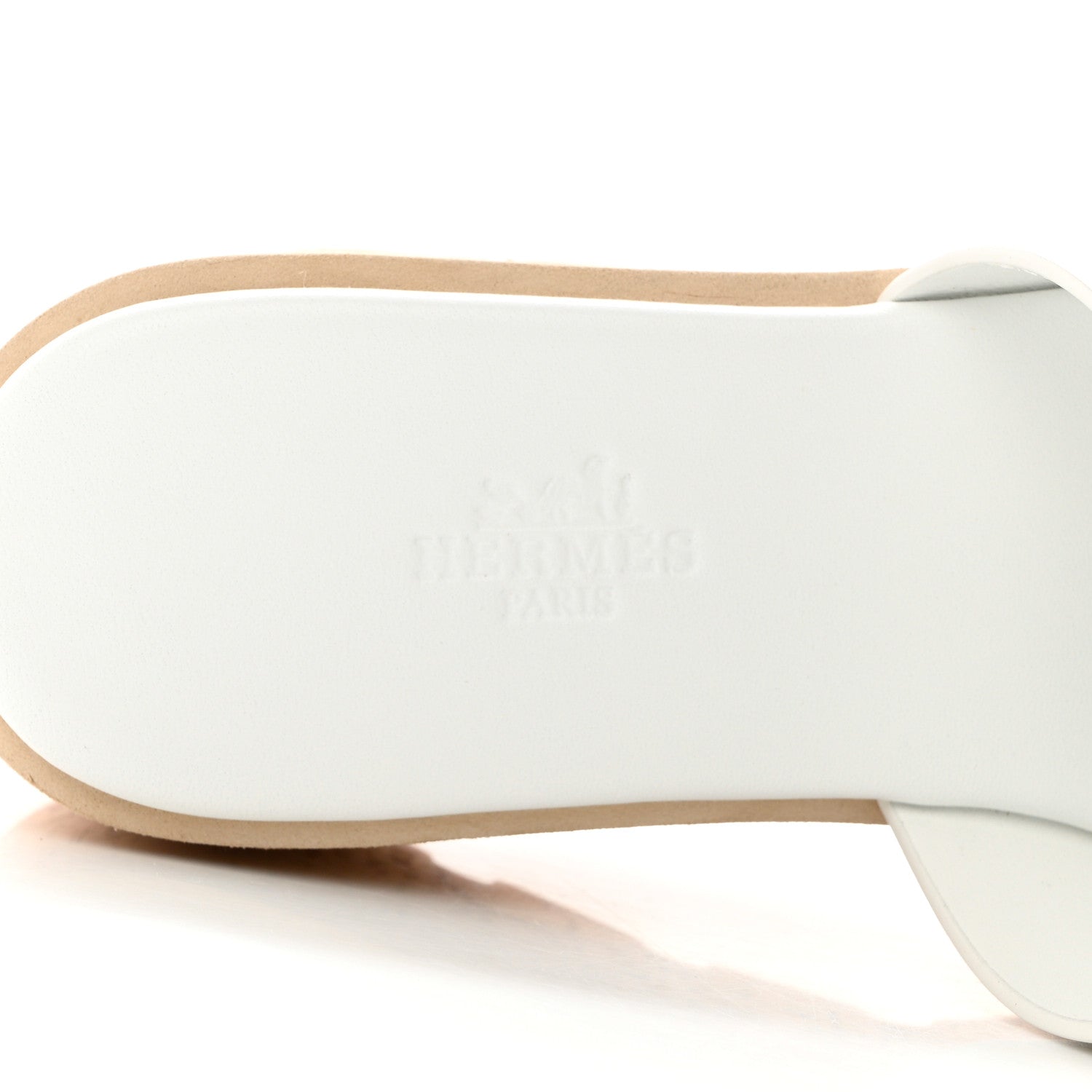 Hermes Calfskin Cork Eze 30 Sandals 36 White 7 of 9