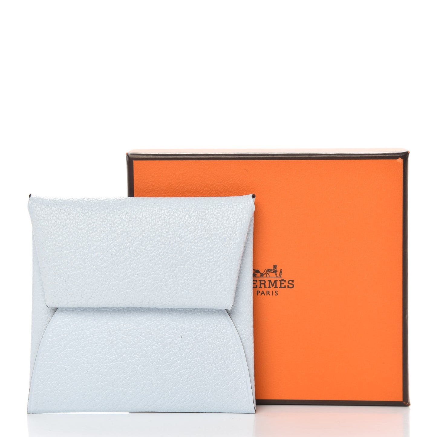 Chevre Mysore Bastia Verso Coin Purse Bleu Brume Brique