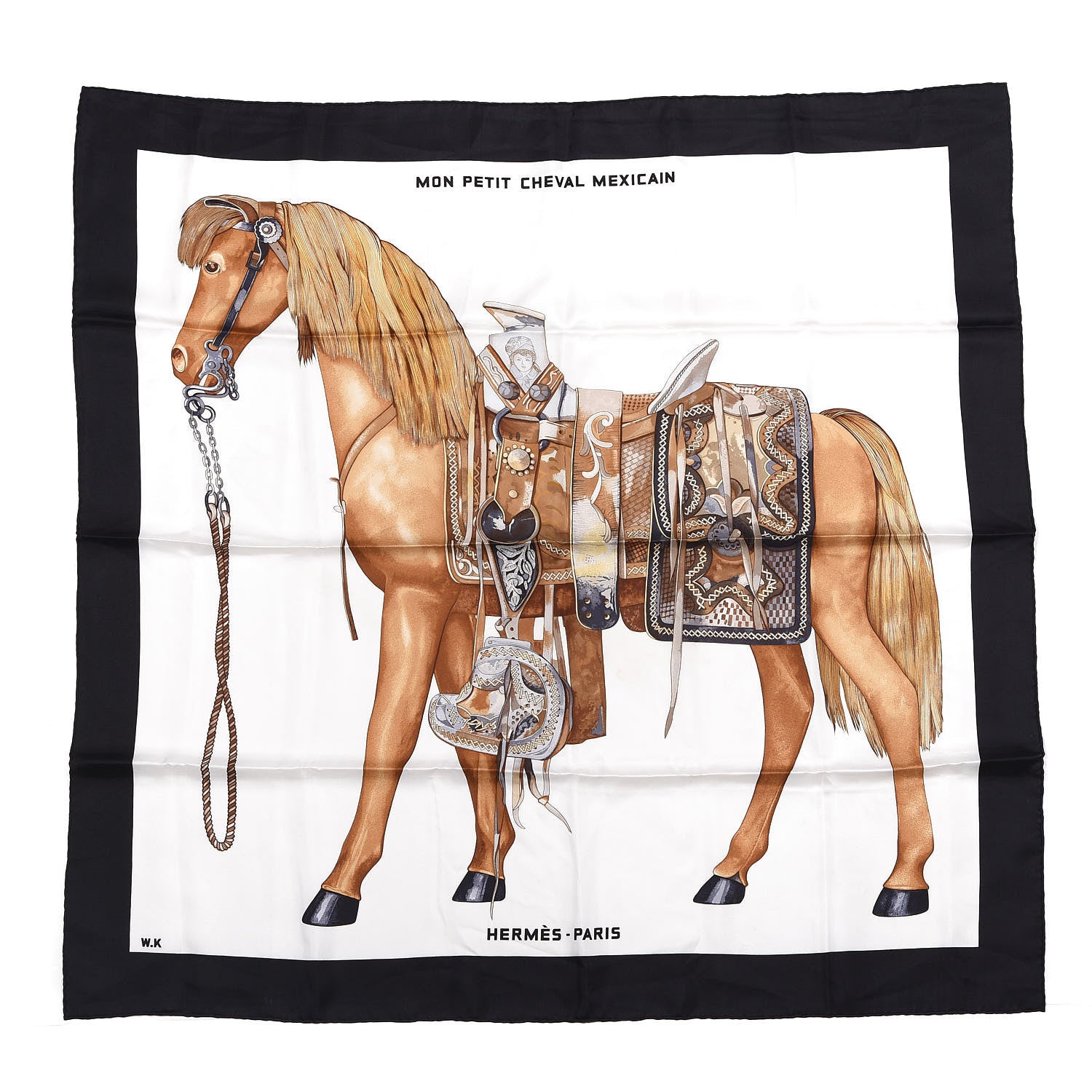 Hermes Silk Mon Petit Cheval Mexicain Scarf 90 606365 – FASHIONPHILE