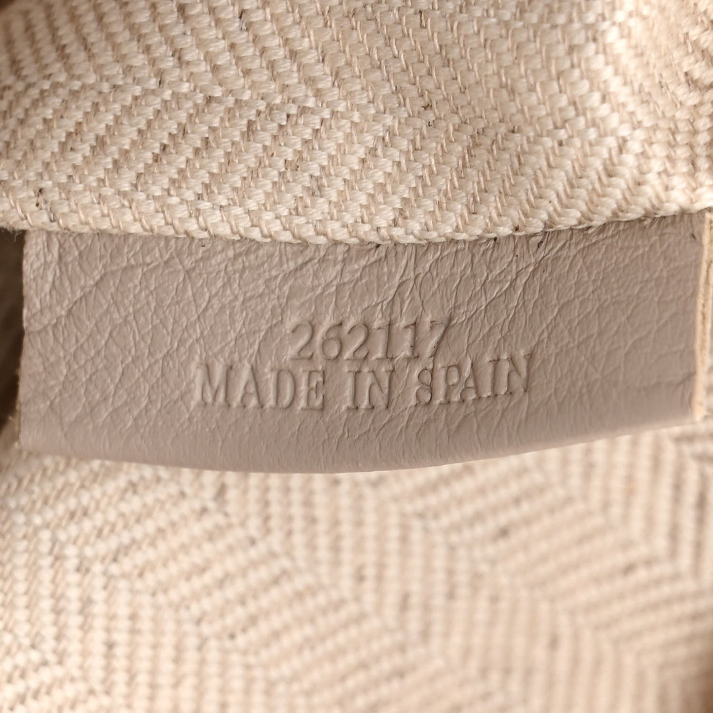 Jacquard Anagram Calfskin Small Cubi Bag Ecru Tan