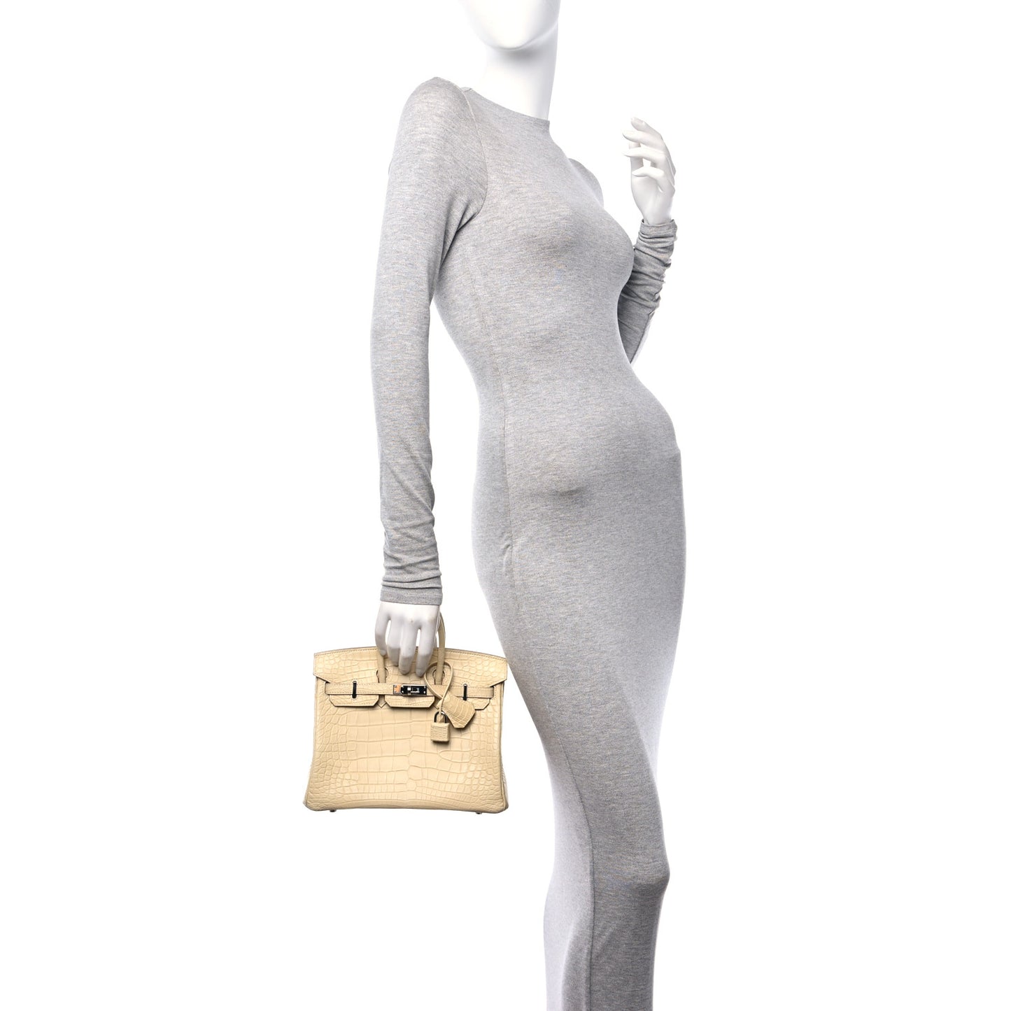 Matte Alligator Birkin 25 Vanille