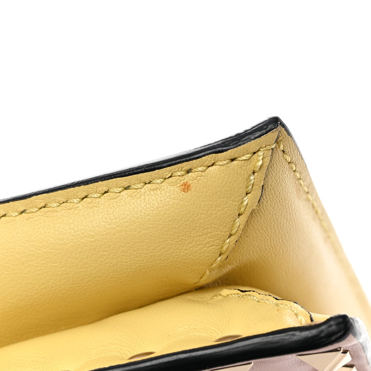 Nappa Watercolor Rockstud Wristlet Clutch Rose Green Yellow Sky