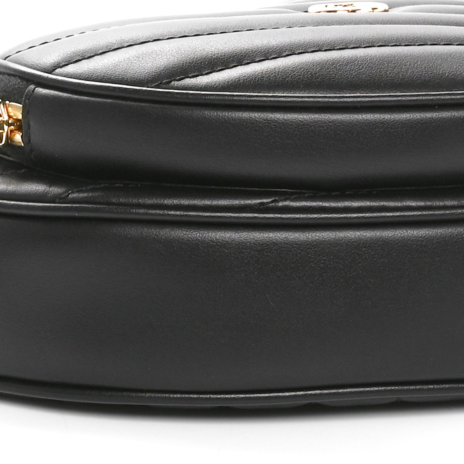 Gucci Calfskin Matelasse Diagonal Mini Interlocking G Heart Shoulder Bag Black 9 of 11